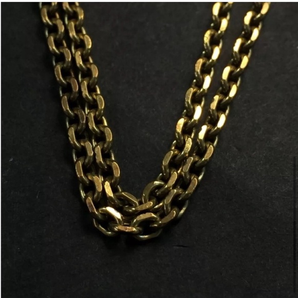 LOUIS VUITTON Collier Gamble Gold Tone Logo Necklace - Picture 12 of 15